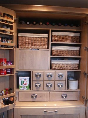 Bespoke kitchen storage area